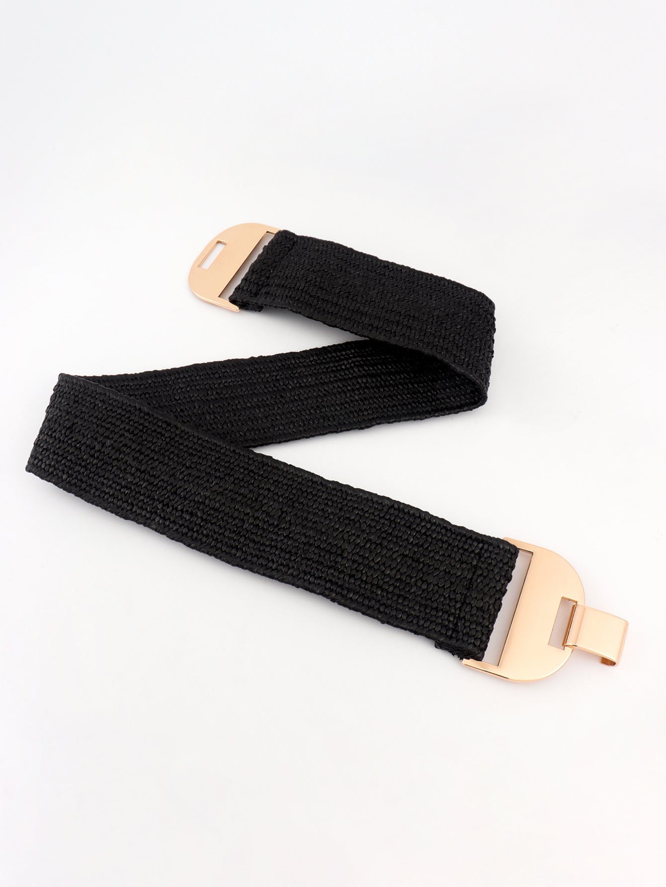 Alloy Buckle Elastic Belt - Trendsi