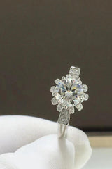 1 Carat Moissanite 925 Sterling Silver Ring - Flyclothing LLC