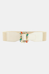 Multicolored Leaf Buckle Elastic Belt - Flyclothing LLC