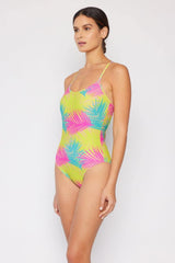 Marina West Swim High Tide One-Piece in Multi Palms - Flyclothing LLC