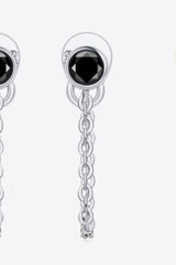 Inlaid Moissanite Chain Earrings - Flyclothing LLC