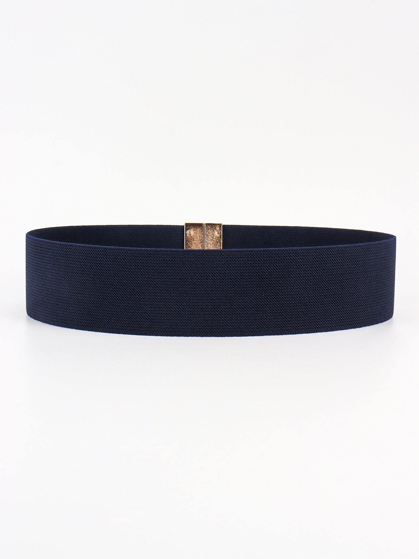 Alloy Buckle Elastic Belt - Trendsi