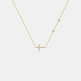 Zircon 925 Sterling Silver Cross Necklace - Flyclothing LLC