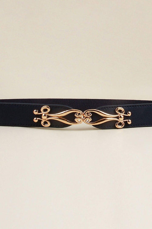 Alloy Buckle Elastic Belt - Trendsi