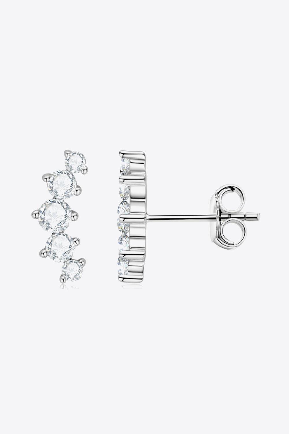 All You Need Moissanite Platinum-Plated Earrings - Flyclothing LLC