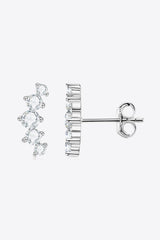 All You Need Moissanite Platinum-Plated Earrings - Trendsi