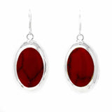 Earrings, Red Jasper Ovals - Flyclothing LLC