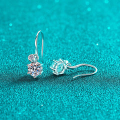 2 Carat Moissanite 925 Sterling Silver Earrings - Flyclothing LLC