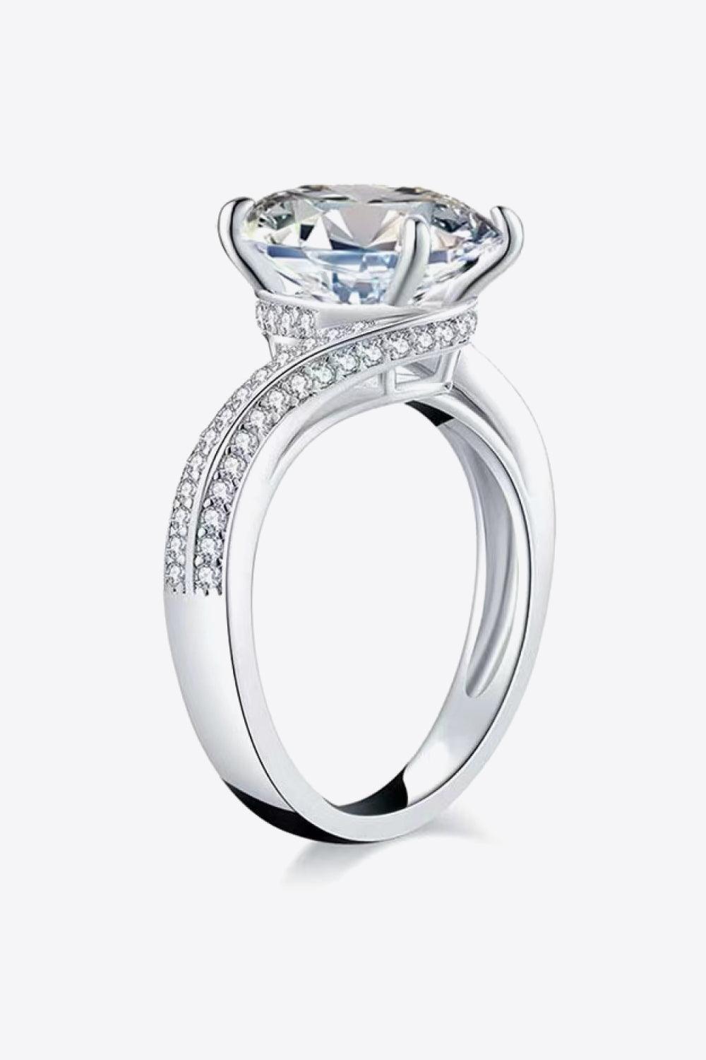 3 Carat Moissanite Side Stone Ring - Flyclothing LLC