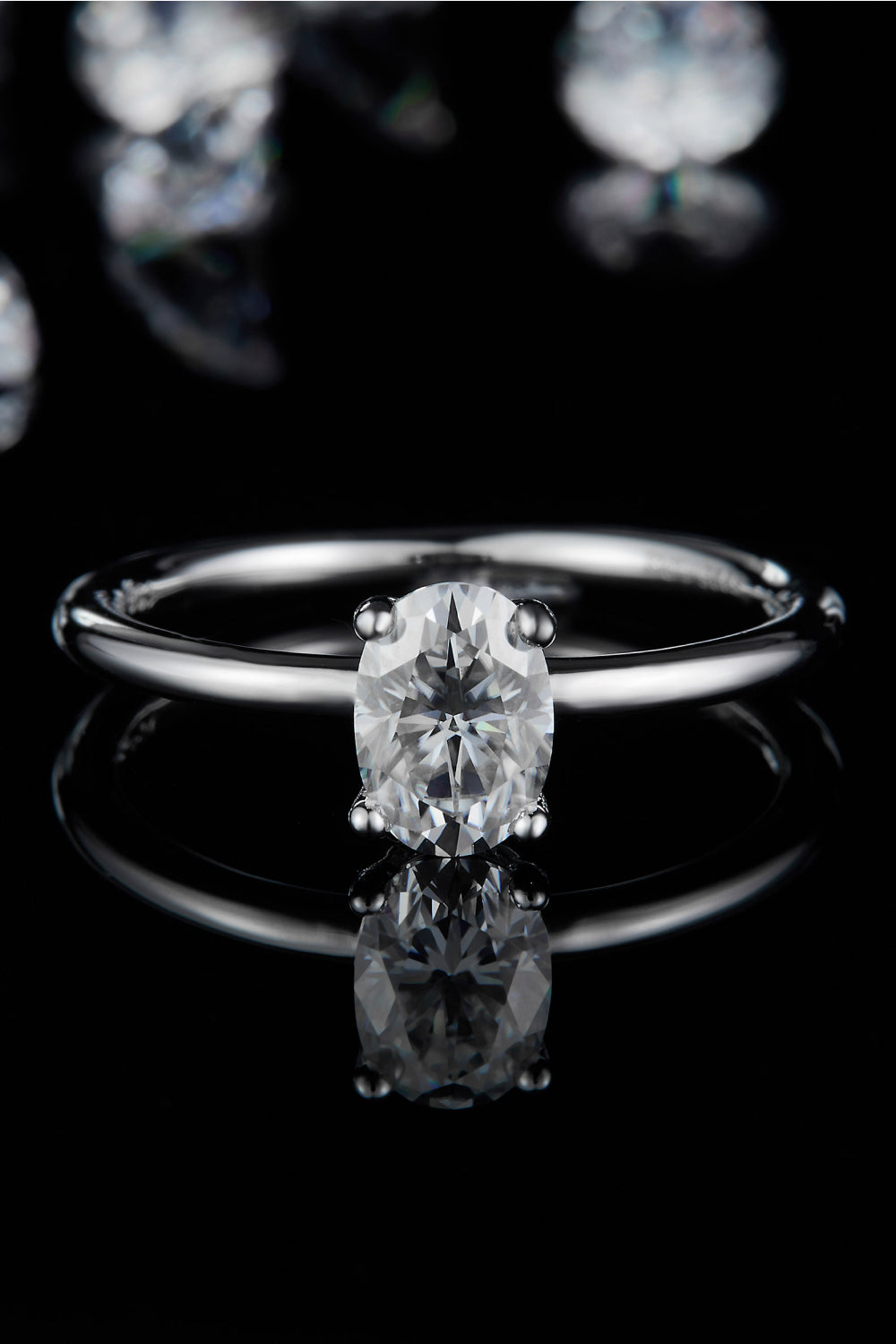 1 Carat Moissanite 925 Sterling Silver Solitaire Ring - Flyclothing LLC