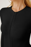 Zip Up Long Sleeve Bodysuit - Flyclothing LLC