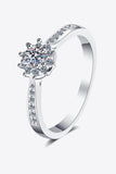 Moissanite Rhodium-Plated Snowflake Ring - Flyclothing LLC