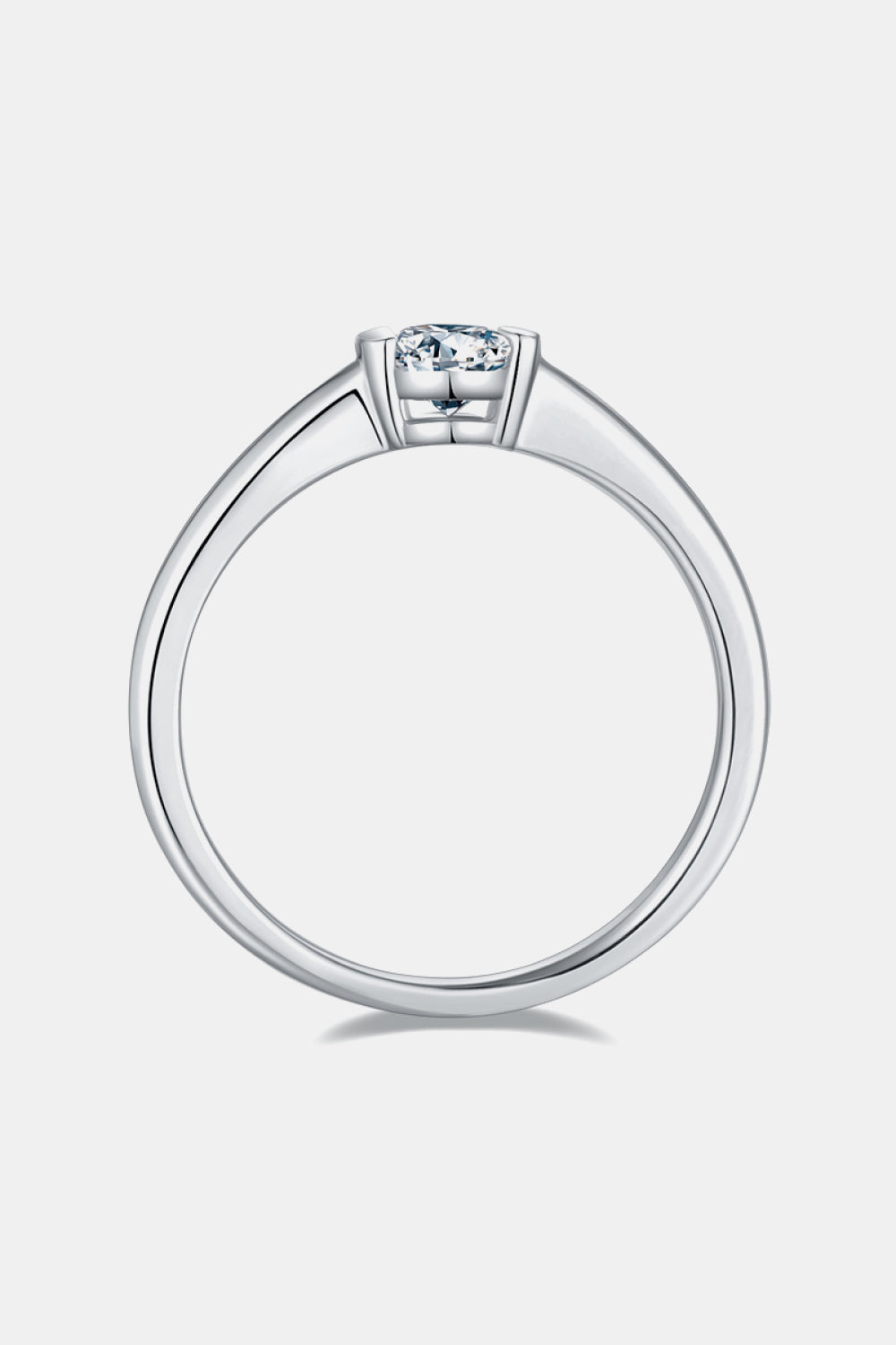 Moissanite 925 Sterling Silver Solitaire Ring - Flyclothing LLC