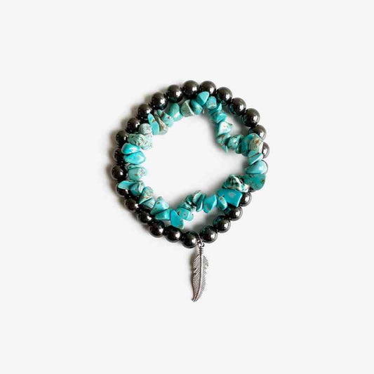 Turquoise Alloy Bracelet - Flyclothing LLC