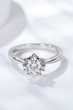 925 Sterling Silver Solitaire Moissanite Ring - Flyclothing LLC