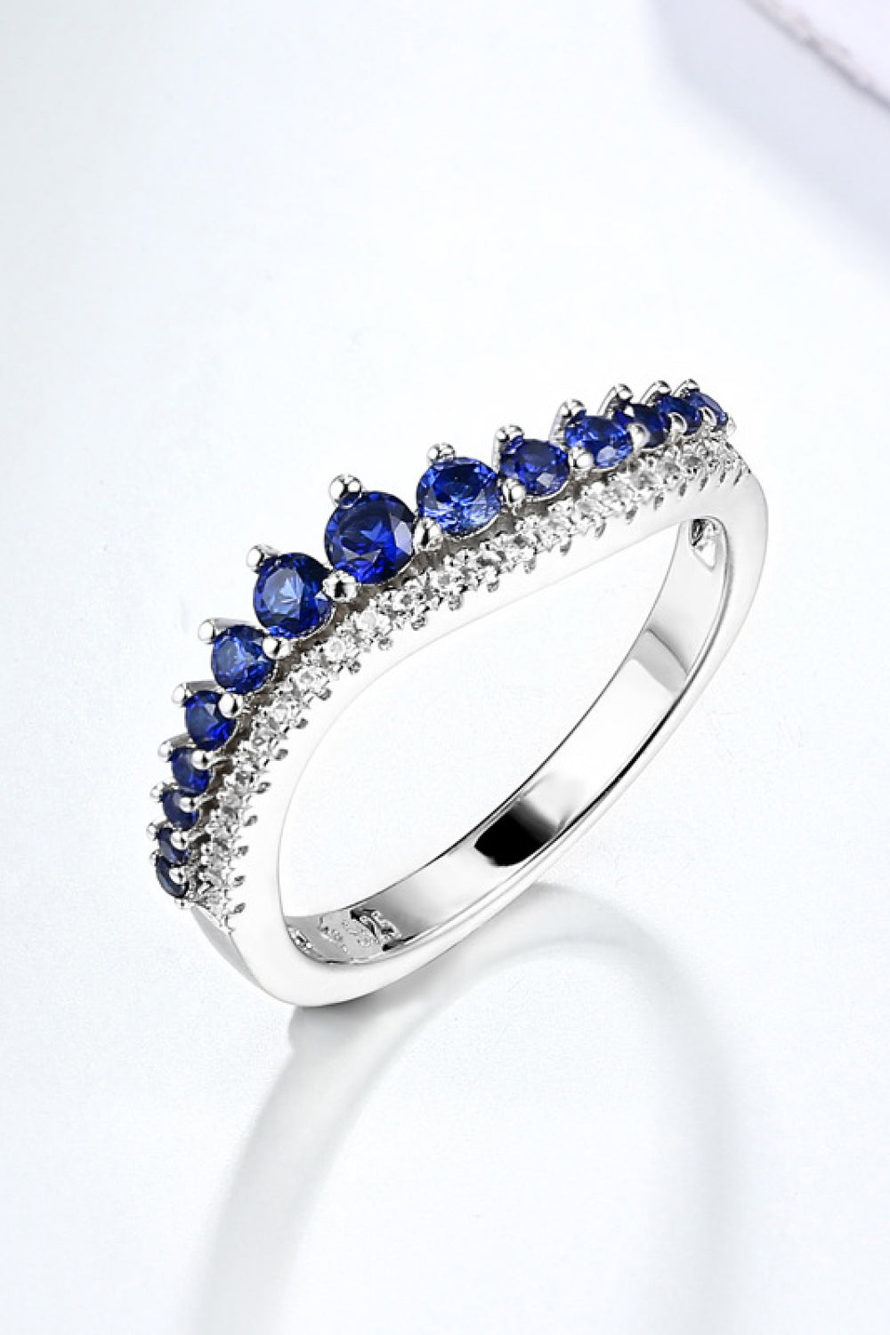 Lab-Grown Sapphire 925 Sterling Silver Rings - Flyclothing LLC