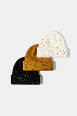 Confetti Rib-Knit Cuff Beanie - Flyclothing LLC