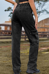 Loose Fit Long Jeans with Pockets - Flyclothing LLC