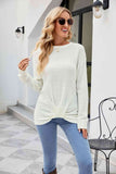 Twisted Round Neck Sweater - Flyclothing LLC