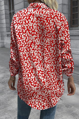 Leopard Roll-Tap Sleeve Shirt - Flyclothing LLC