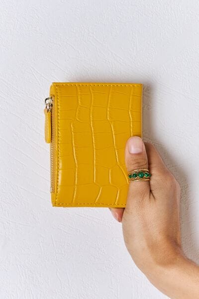 David Jones Texture PU Leather Mini Wallet - Trendsi