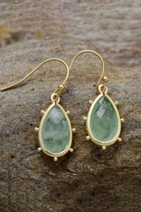 Natural Stone Teardrop Earrings - Flyclothing LLC