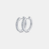 Moissanite 925 Sterling Silver Huggie Earrings - Flyclothing LLC