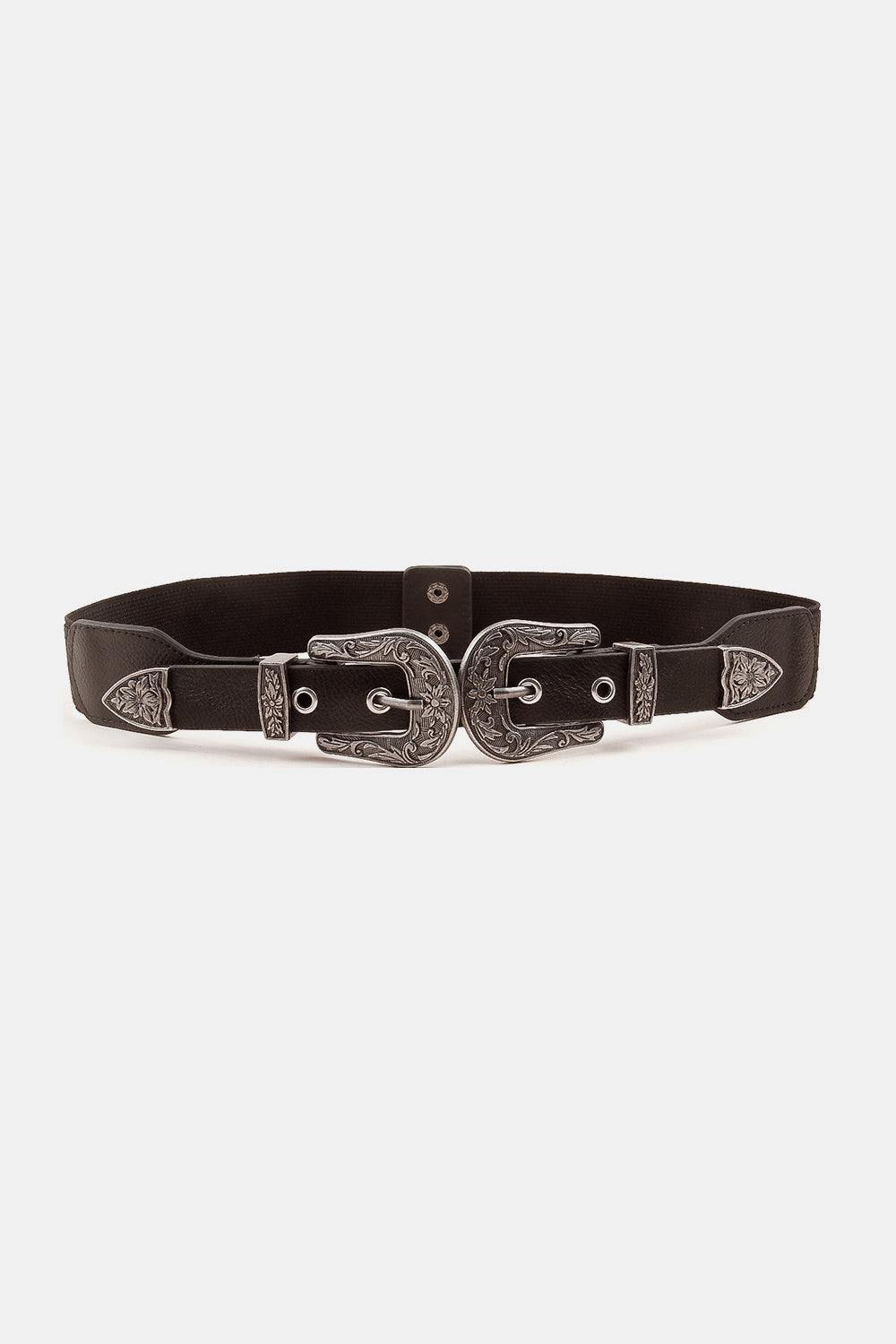 Symmetrical Zinc Alloy Buckle PU Leather Belt - Flyclothing LLC