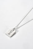 Inlaid Zircon Rectangle Pendant Necklace - Flyclothing LLC