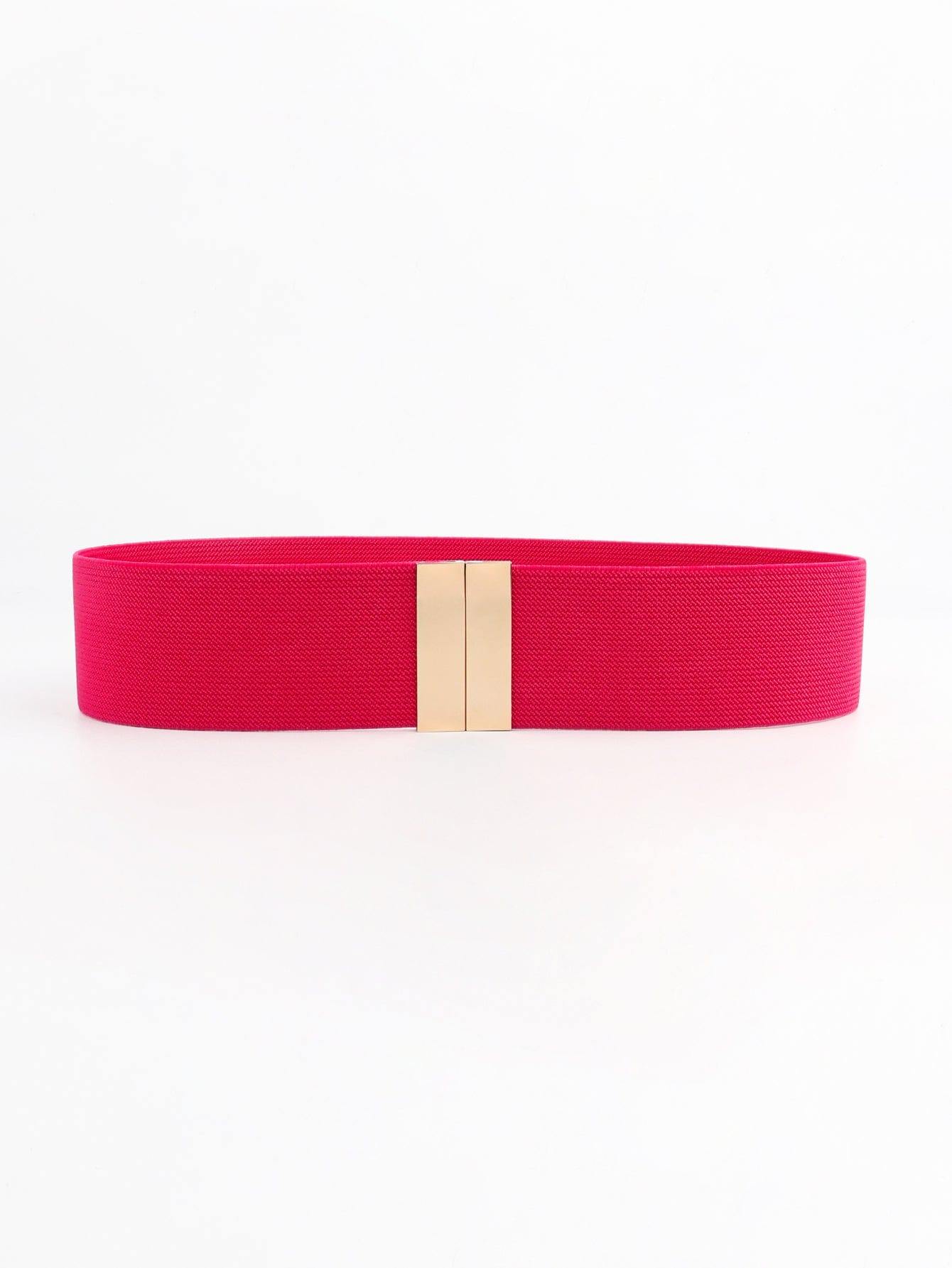 Alloy Buckle Elastic Belt - Trendsi