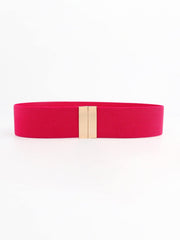 Alloy Buckle Elastic Belt - Trendsi