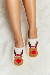 Melody Rudolph Print Plush Slide Slippers - Flyclothing LLC