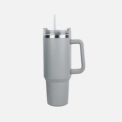 Stainless Steel Tumbler with Handle and Straw - Flyclothing LLC