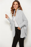 Open Front Dolman Sleeve Longline Cardigan - Flyclothing LLC