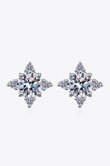 Four Leaf Clover 2 Carat Moissanite Stud Earrings - Trendsi