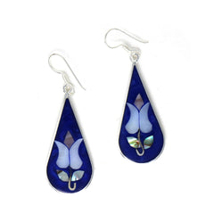 Tulip Abalone Teardrop Earrings - Flyclothing LLC