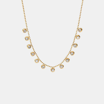 Zircon 18K Gold-Plated Necklace - Flyclothing LLC