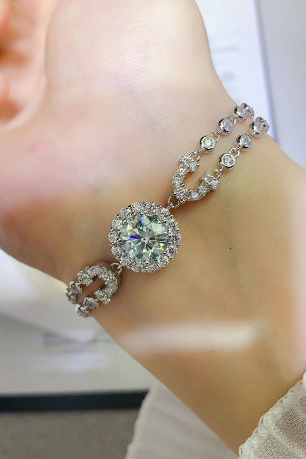 2 Carat Moissanite Double-Layered Bracelet - Flyclothing LLC