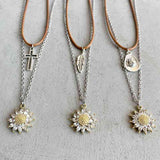 Sunflower Pendant Necklace Set - Flyclothing LLC