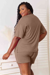 Basic Bae Full Size Soft Rayon Half Sleeve Top and Shorts Set - Flyclothing LLC