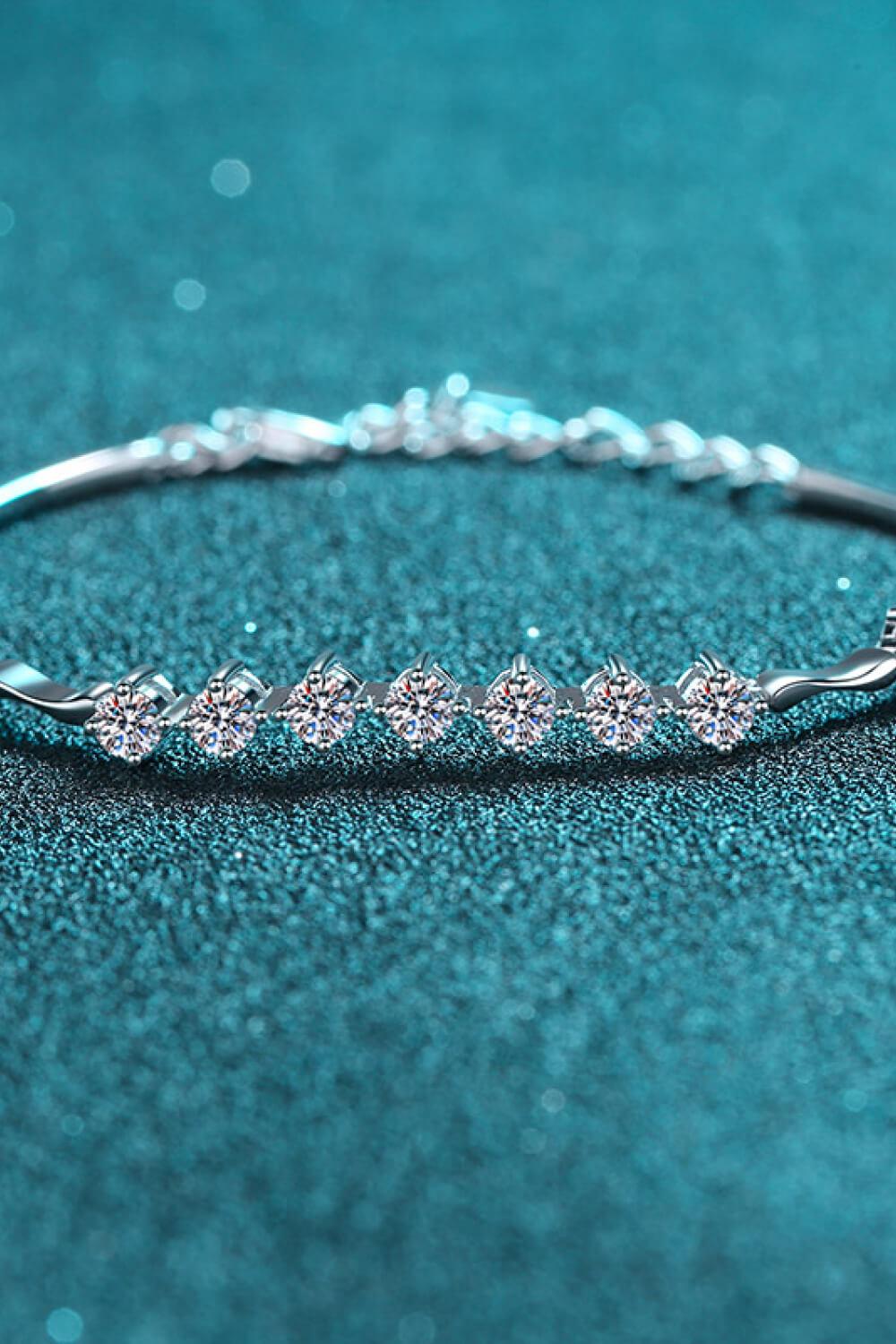 Moissanite 925 Sterling Silver Bracelet - Flyclothing LLC