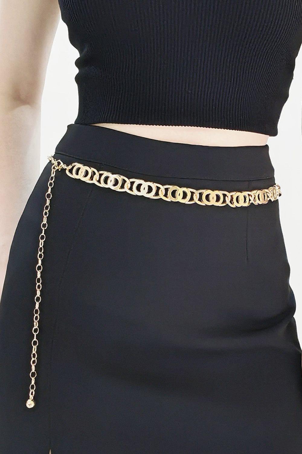 Alloy Lobster Clasp Belt - Trendsi