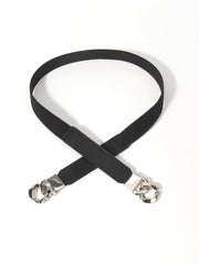 Zinc Alloy Buckle Elastic PU Belt - Flyclothing LLC