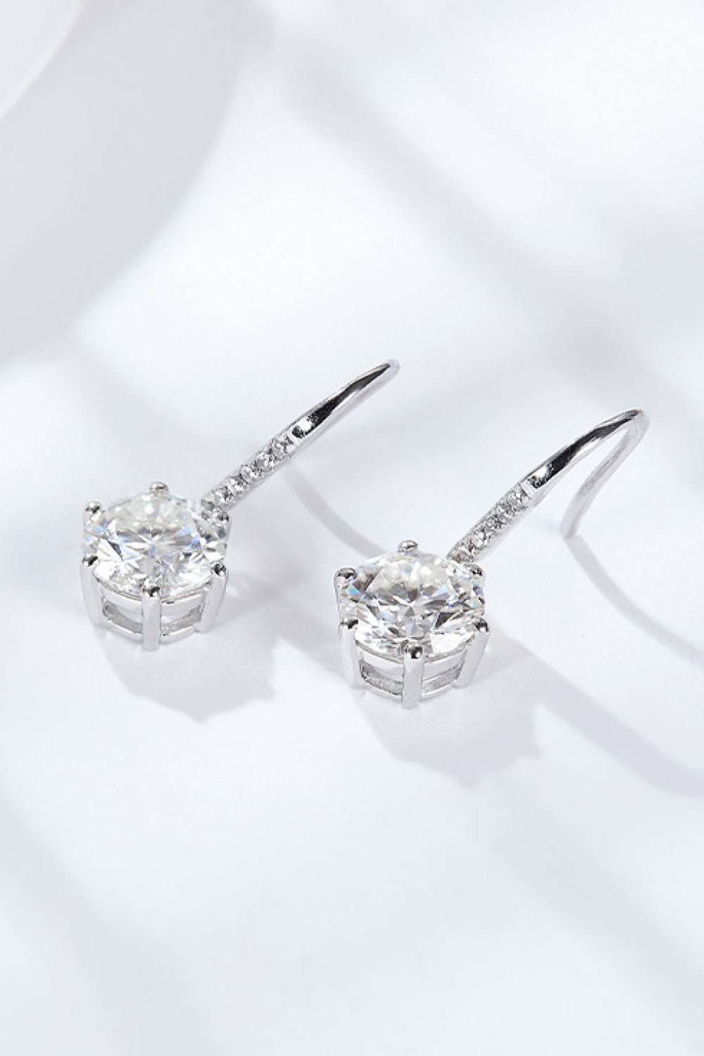 6-Prong Moissanite Drop Earrings - Flyclothing LLC