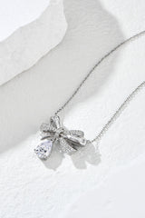 Teardrop Shape 925 Sterling Silver Zircon Pandent Necklace - Flyclothing LLC