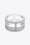 Moissanite Cutout Wide Ring - Flyclothing LLC