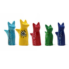 Soapstone Tiny Sitting Cats - Assorted Pack of 5 Colors - Flyclothing LLC