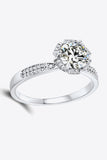 925 Sterling Silver 1 Carat Moissanite Ring - Flyclothing LLC