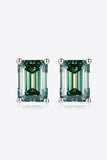 2 Carat Moissanite Stud Earrings in Green - Flyclothing LLC