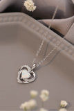 Opal Heart Pendant Necklace - Flyclothing LLC